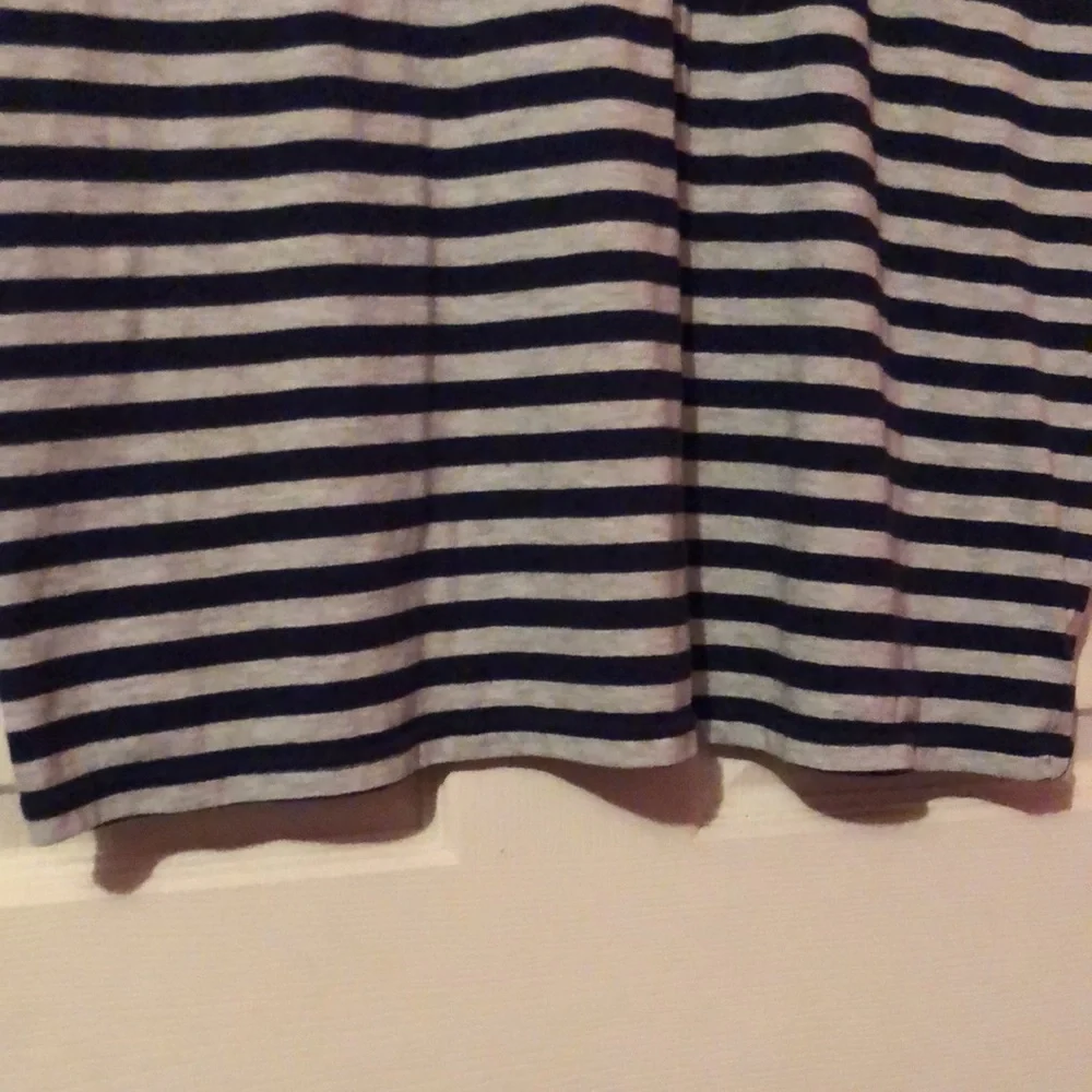 Goodfellow & Co. Gray & Blue Striped T-Shirt Mens Large L Standard Fit - Picture 5 of 12